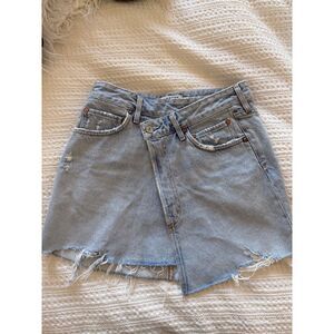 Agolde Criss Cross Denim Skirt 24